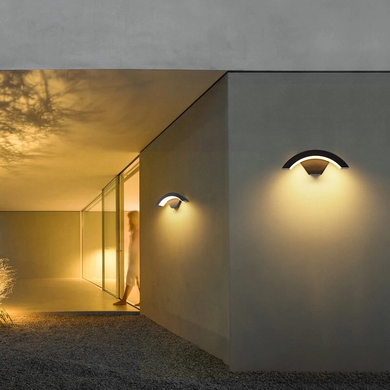 (image for) 9W Arc Shape Tuya WiFi Wall Light RGBW Color Change and Dimming Works with Smart Life APP Google Home and Alexa Voice Control