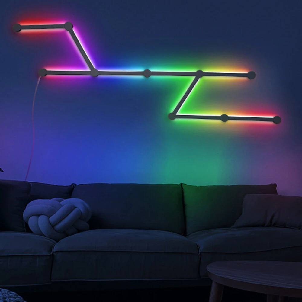 (image for) BLITZWILL DIY Splicing Light Bars RGBIC LED Tuya WiFi Smart Control Music Sync Works With Alexa & Google Assistant for Game Room/Bedroom Decor