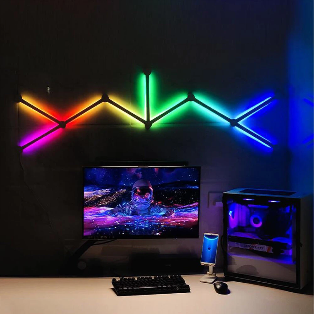 (image for) BLITZWILL DIY Splicing Light Bars RGBIC LED Tuya WiFi Smart Control Music Sync Works With Alexa & Google Assistant for Game Room/Bedroom Decor