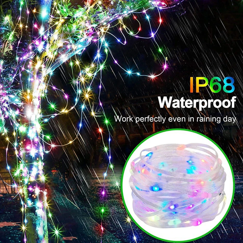 (image for) LIXINCORDA 5m~20m Smart RGBIC LED String Lights Music Sync IP68 Waterproof APP/Remote/Voice Control With Alexa/Google Christmas Decoration