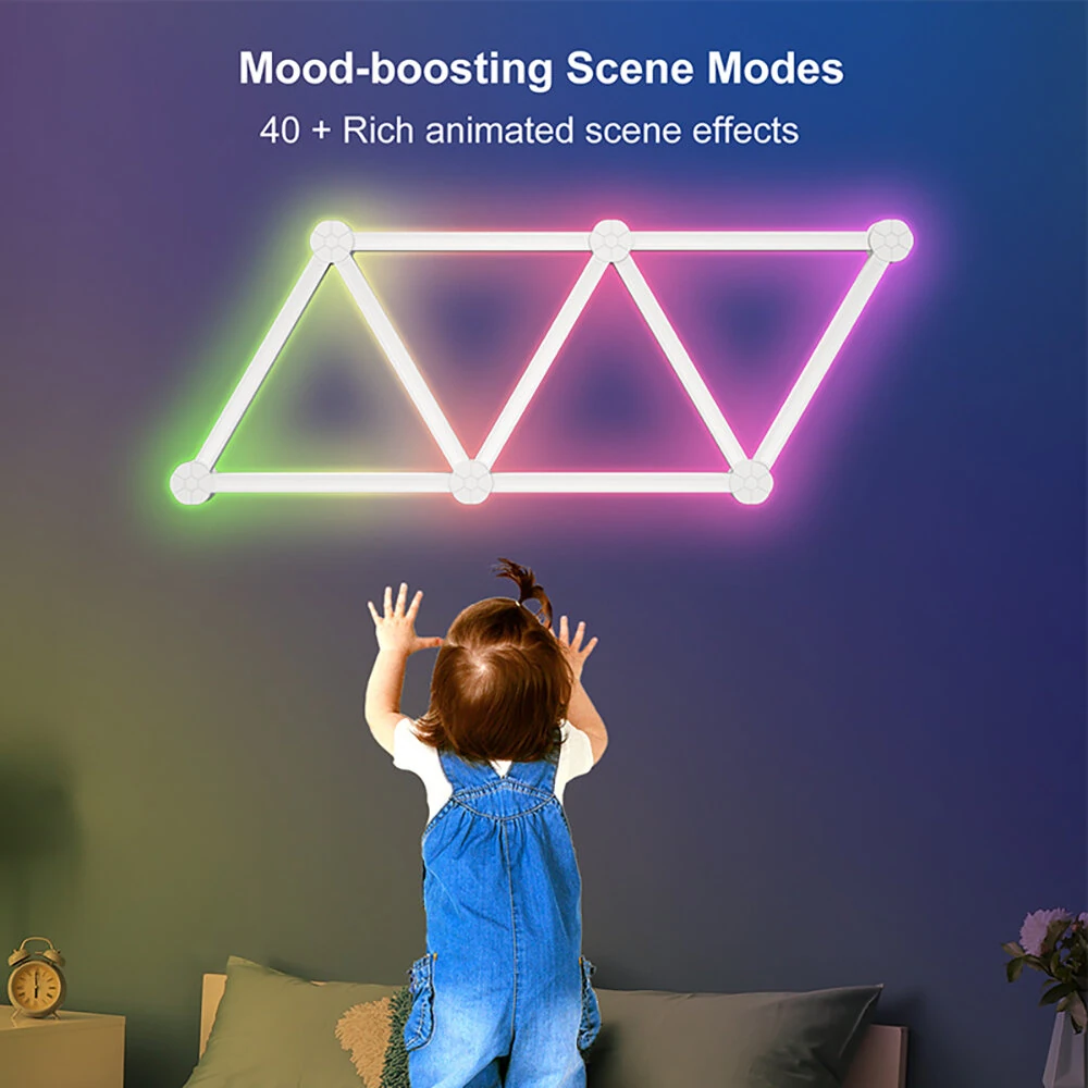 (image for) LIXINCORDA Tuya Smart Splicing Light Bars DIY Indoor Wall Atmosphere Light LED Creative Sound Pickup Quantum Lamp