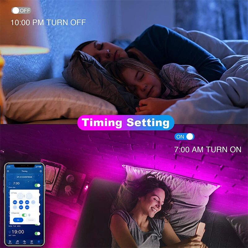 (image for) RGB LED Strip Kit 5050 Bluetooth Remote Control 5V 30 LEDs/m Adhesive Flexible Cuttable Strip Lights IP20 for Home Decor 1m 2m 5m 10m